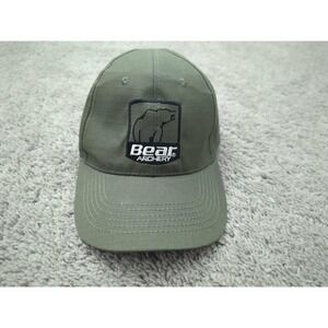 Bear Archery Hat Cap Mens OSFA Hook & Loop Embroidered‎ Green